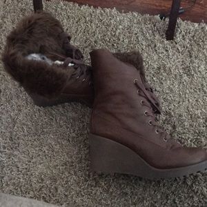 Dark Brown Wedge Areli Boots
